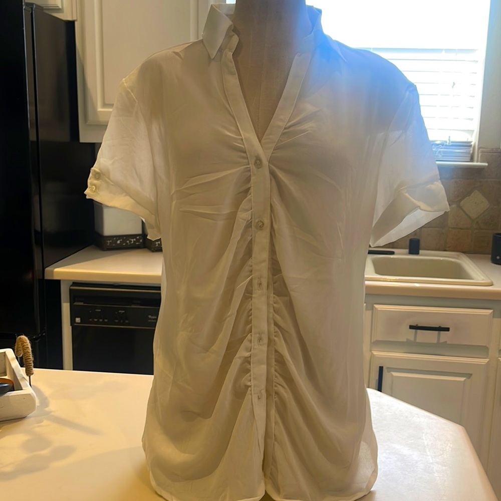 Uniti Casual White Blouse (XL)NWT